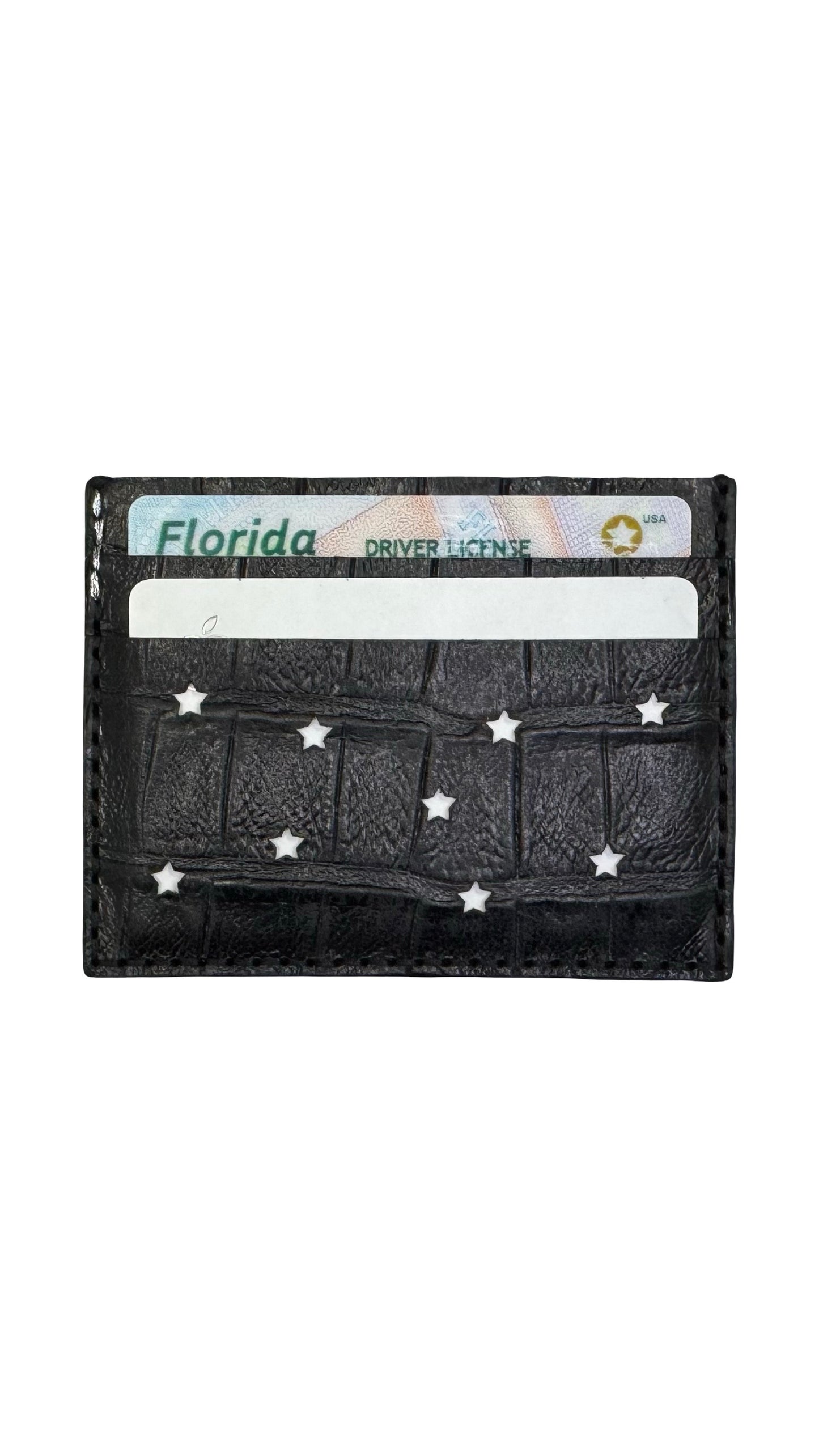 Card Holder – Black Croc