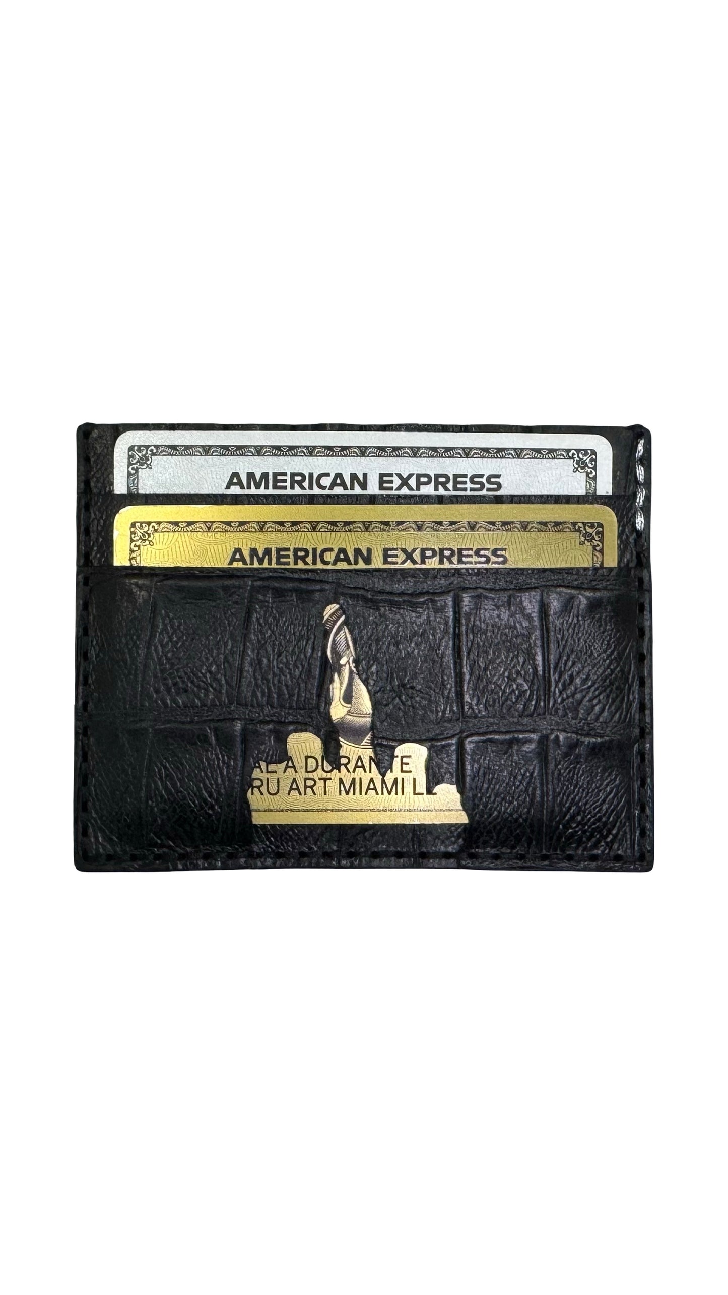 Card Holder – Black Croc