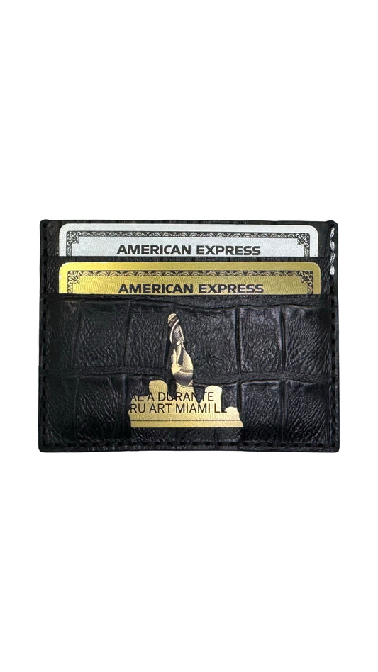 Card Holder – Black Croc